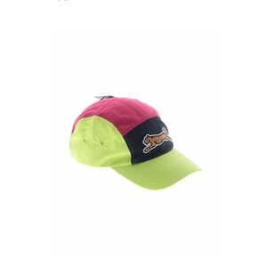 LE TIGRE Colorblock 5 Panel Camp Hat Neon Pink Green Tiger Logo Cap NWT